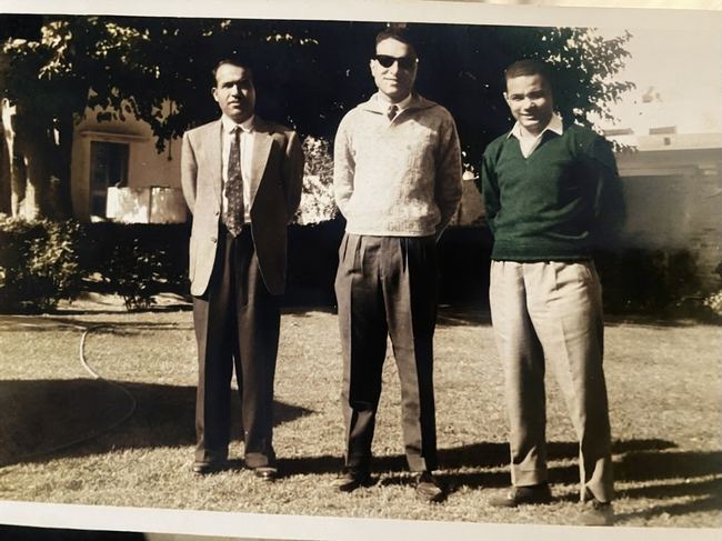 Dr. Zahoor Ahmad Azhar with colleagues during his years in Cairo, Egypt
