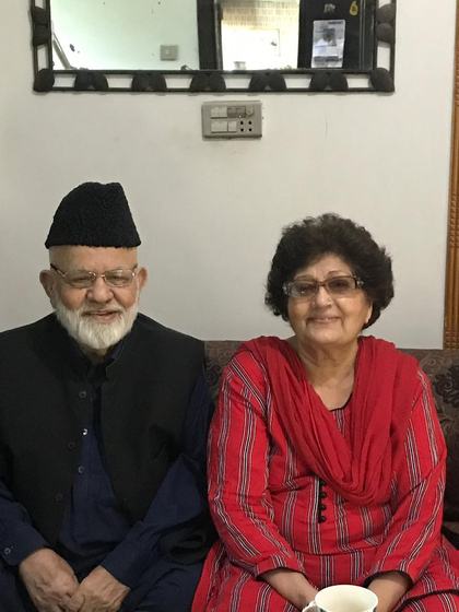 Dr. Zahoor Ahmad Azhar and Shakeela Azhar at home